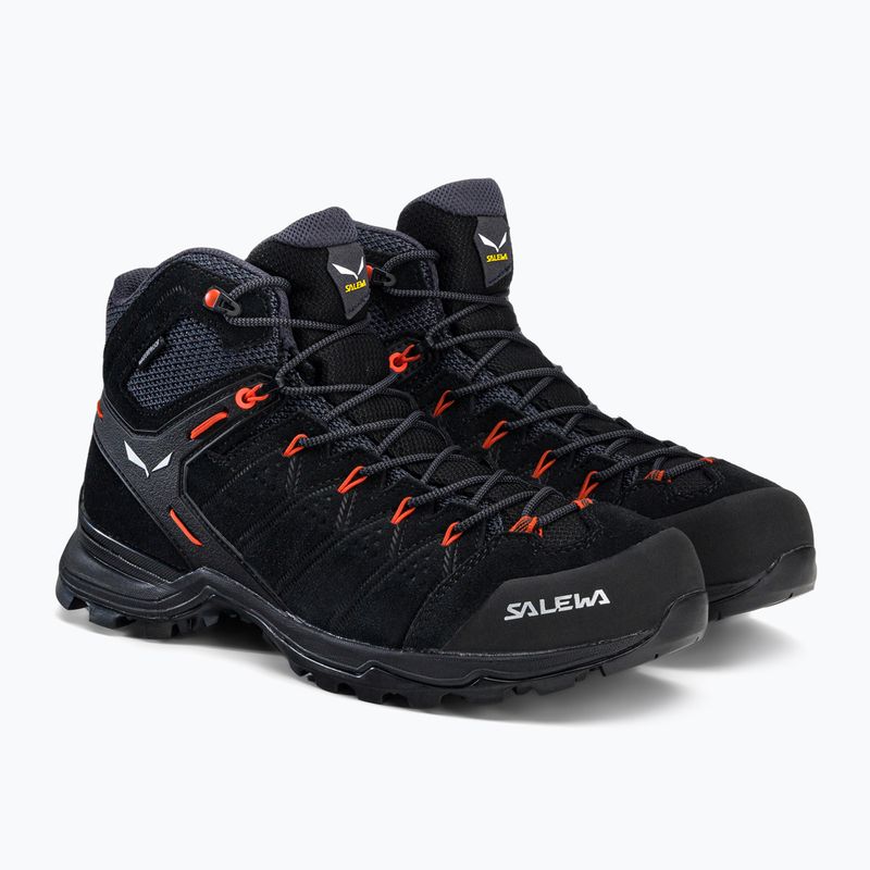 Scarponi da trekking da uomo Salewa Alp Mate Mid WP nero/arancio fluo 5