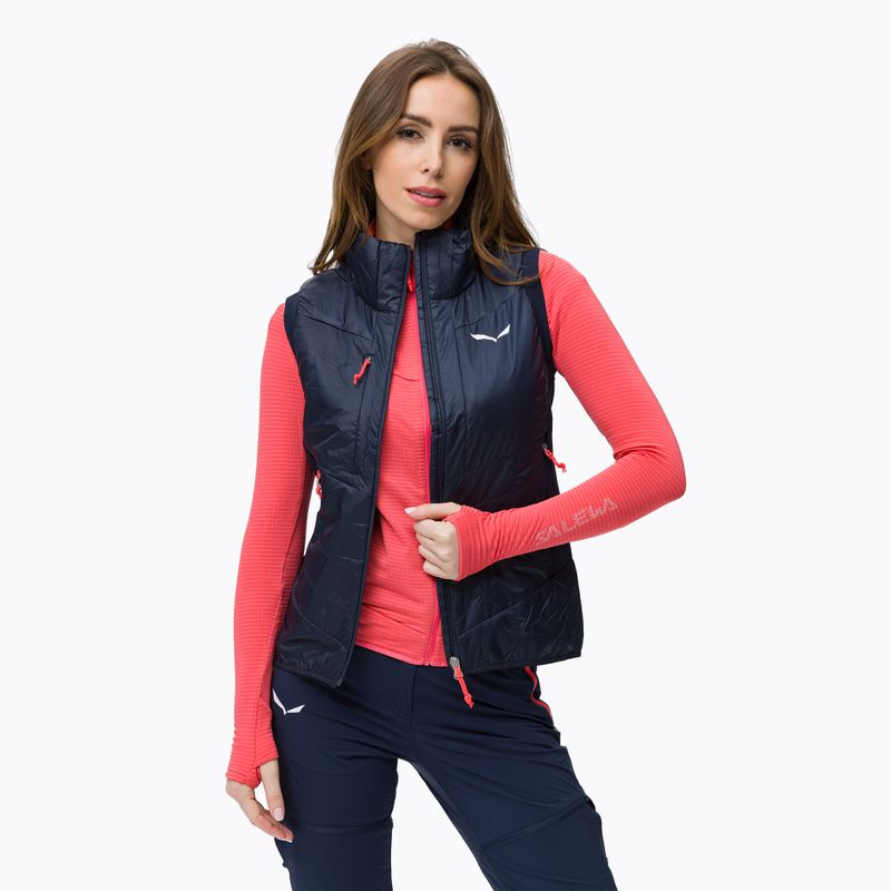 Giacca trekking donna senza maniche Salewa Ortles Hybrid TWR navy