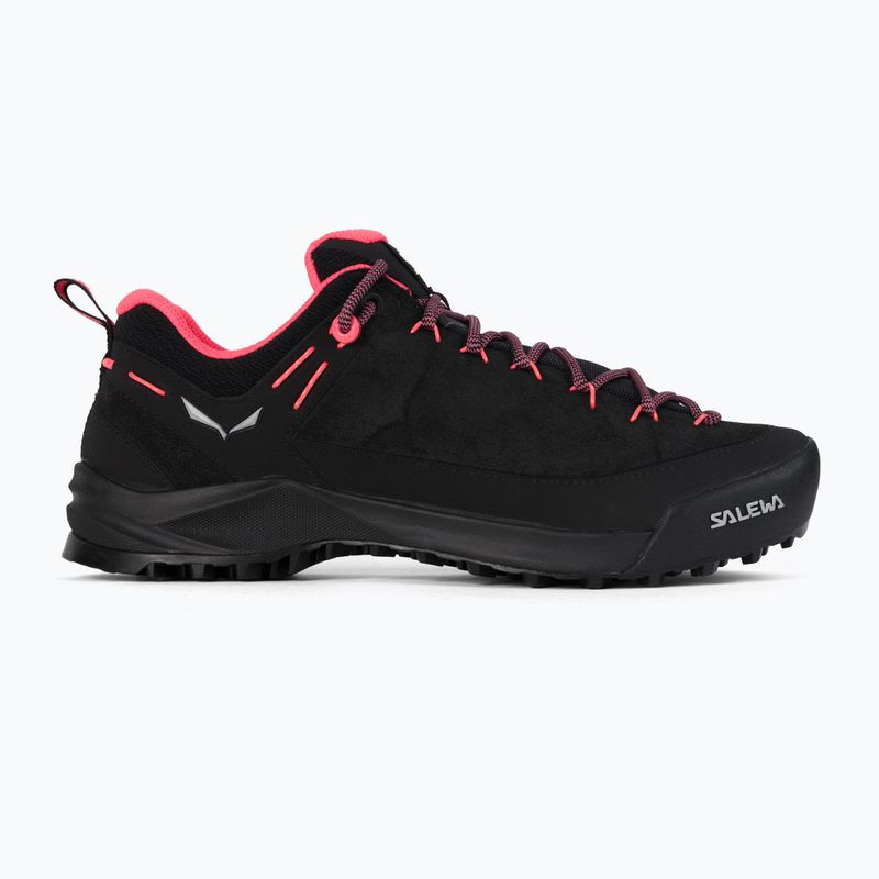 Salewa Wildfire Leather scarpe da trekking da donna nero/fluo coral 2