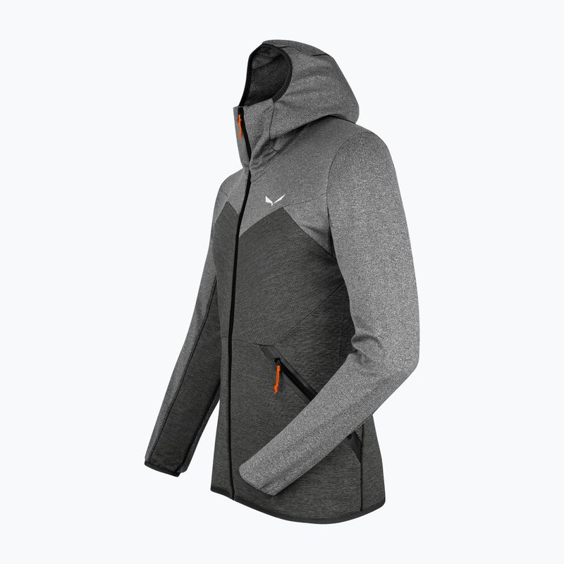 Felpa trekking uomo Salewa Puez Melange PL FZ Hoody nero melange 4