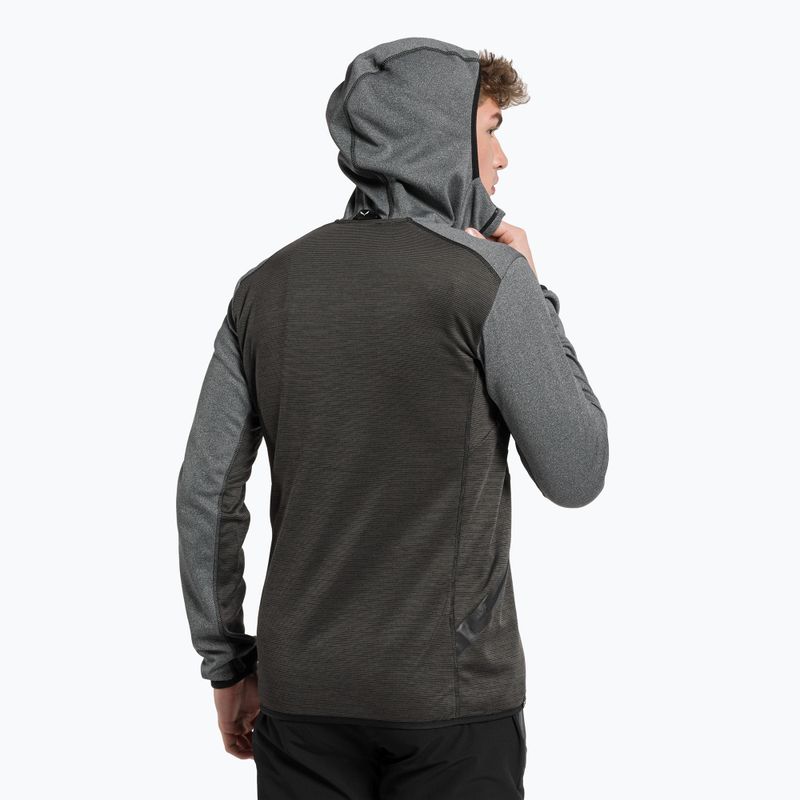 Felpa trekking uomo Salewa Puez Melange PL FZ Hoody nero melange 3