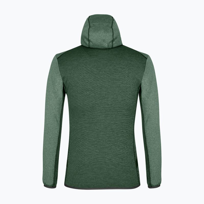 Felpa trekking uomo Salewa Puez Melange PL FZ Hoody verde grezzo melange 3