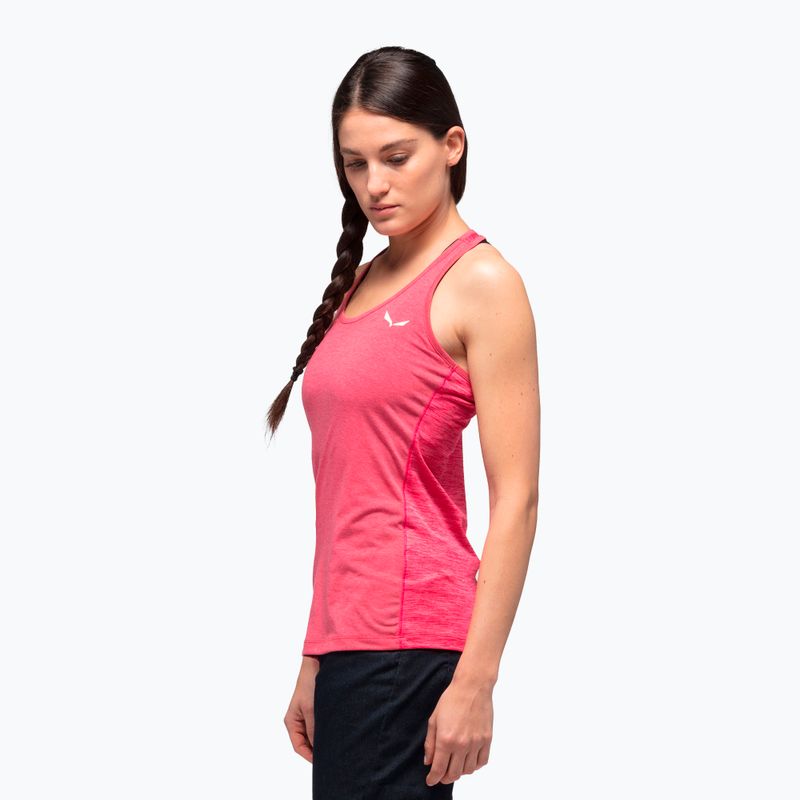Maglietta trekking Salewa donna Agner Hybrid Dry Tank calypso coral mel