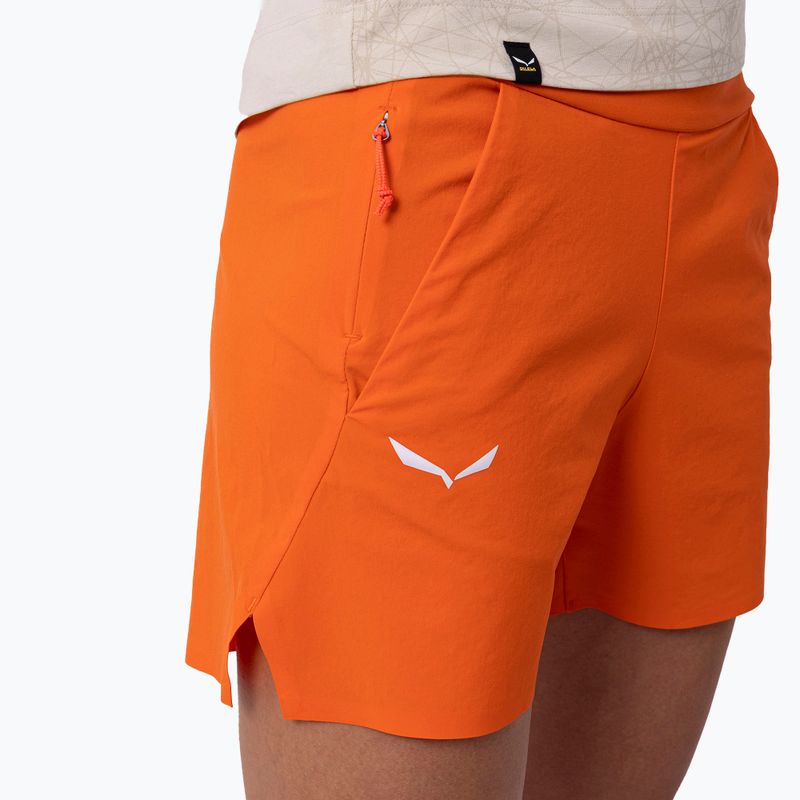 Pantaloncini da trekking da donna Salewa Lavaredo rosso/arancio 4