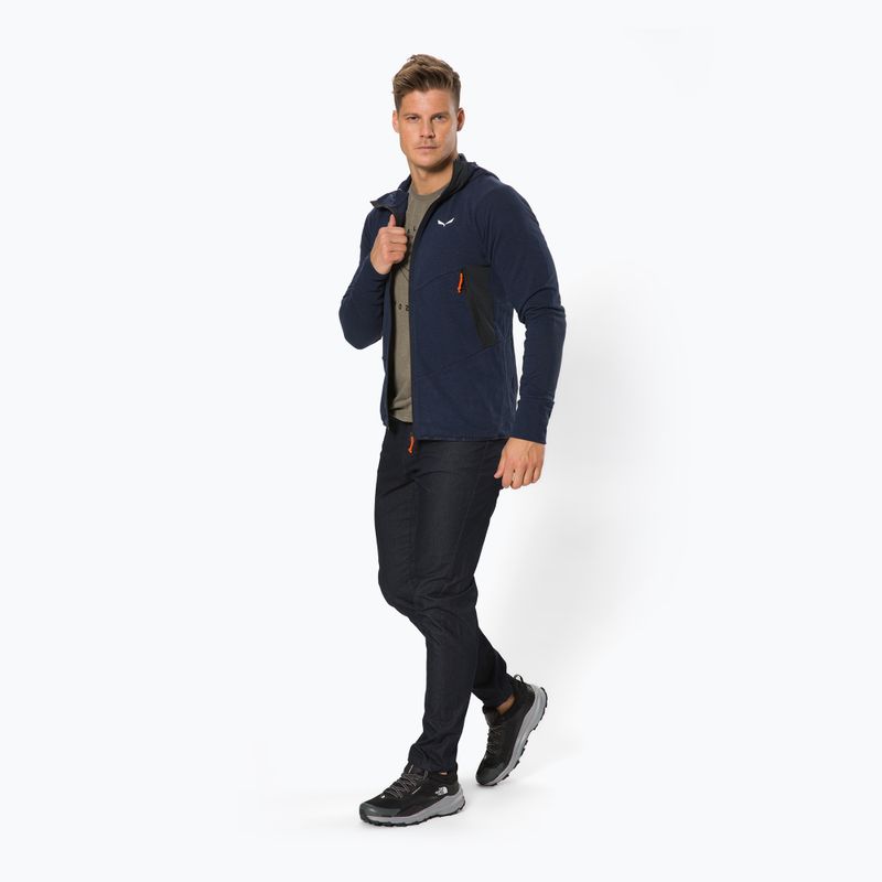 Felpa da trekking con cappuccio Salewa Lavaredo Hemp da uomo blazer navy 2