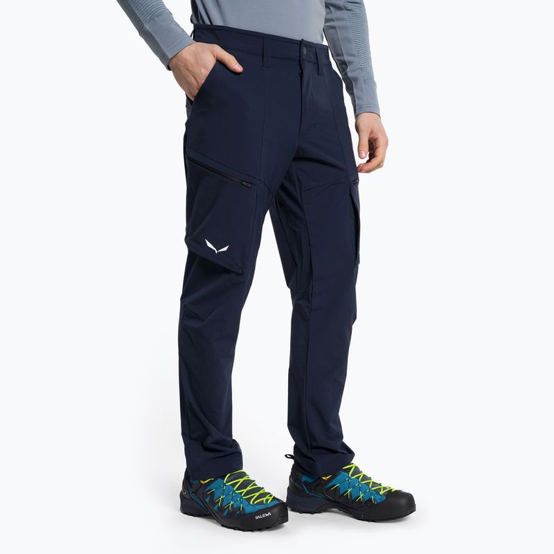 Pantaloni softshell da uomo Salewa Puez DST Cargo blazer navy