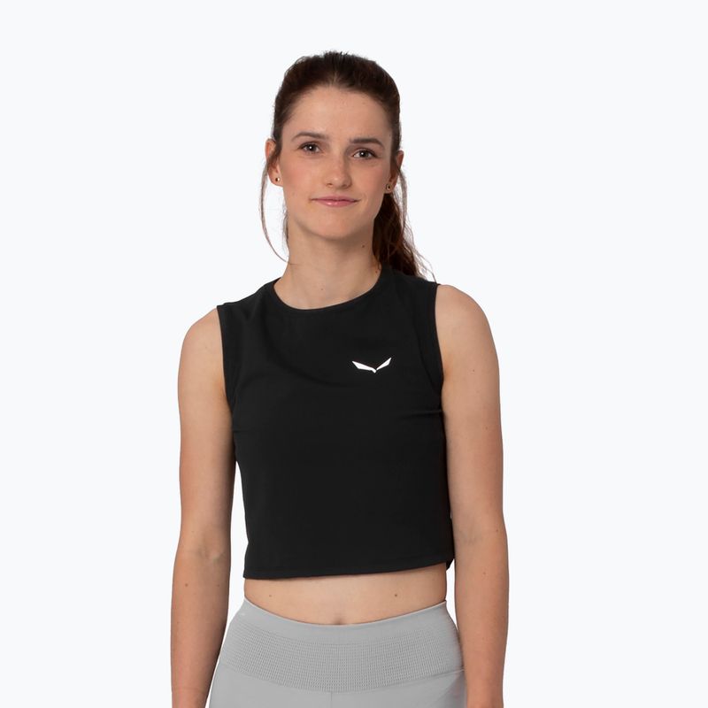 Maglia trekking donna Salewa Pedroc Dry Resp Hyb Tank nero out