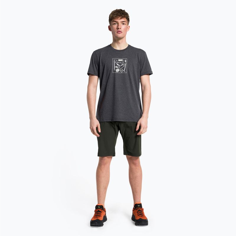 Maglia da trekking Salewa Pure Box Dry onyx melange da uomo 2