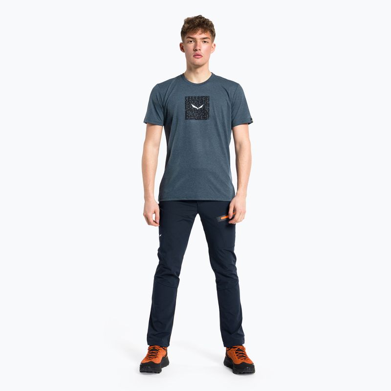 Camicia da trekking Salewa Pure Box Dry da uomo in denim scuro melange 2