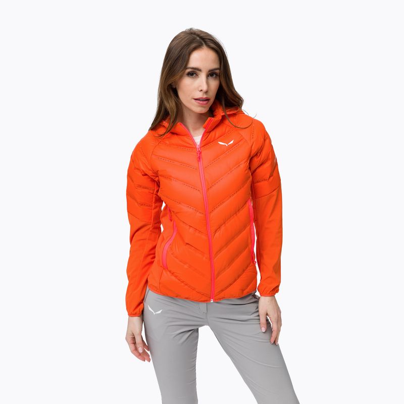 Giacca ibrida Salewa da donna Agner Hybrid RDS rosso/arancio