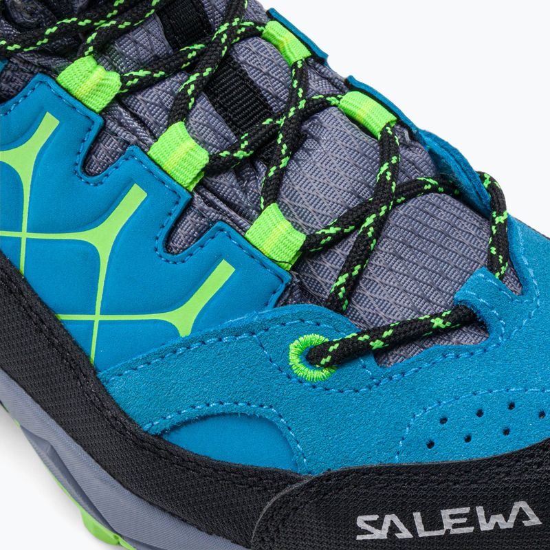 Scarponi da trekking per bambini Salewa Alp Trainer Mid GTX blu danubio/verde fluo 7