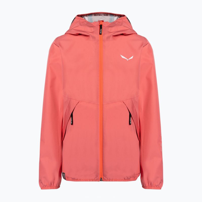 Giacca da pioggia Salewa Aqua PTX calypso coral da bambino