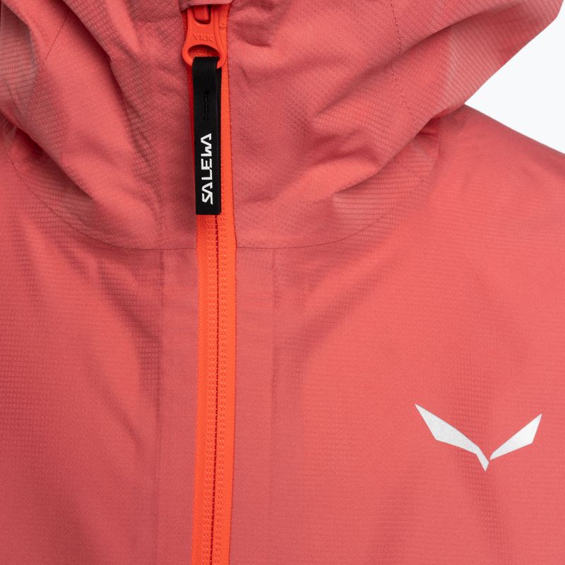 Giacca da pioggia Salewa Aqua PTX calypso coral da bambino 3