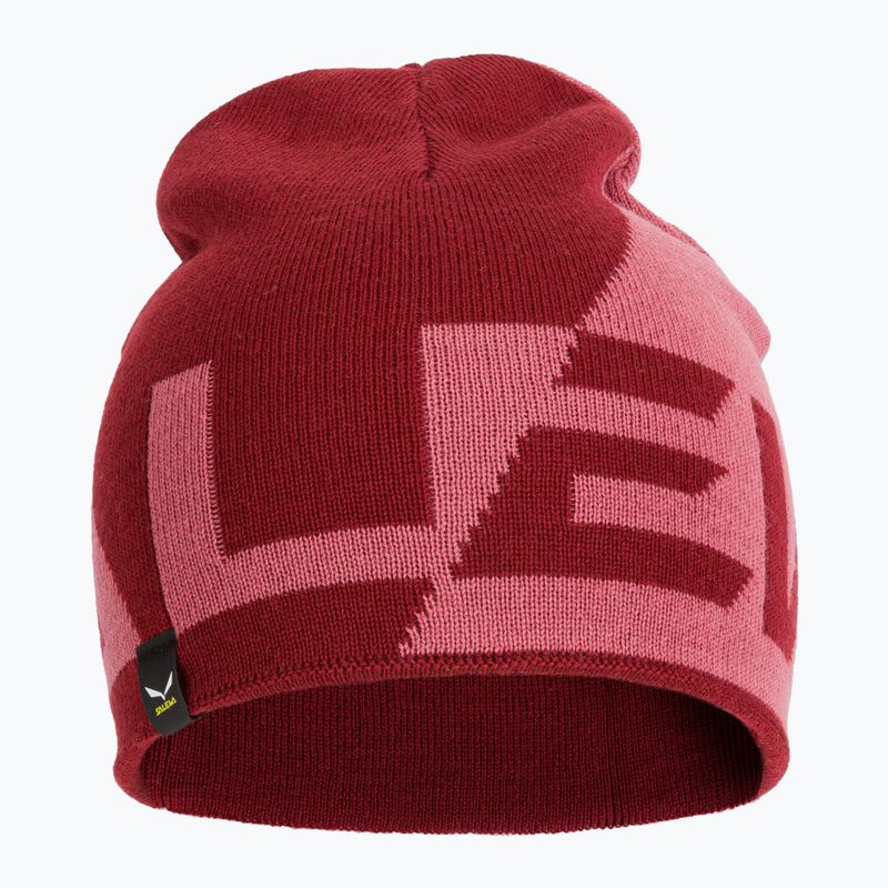 Salewa Antelao 2 berretto invernale reversibile in lana syrah/mauvemood 2