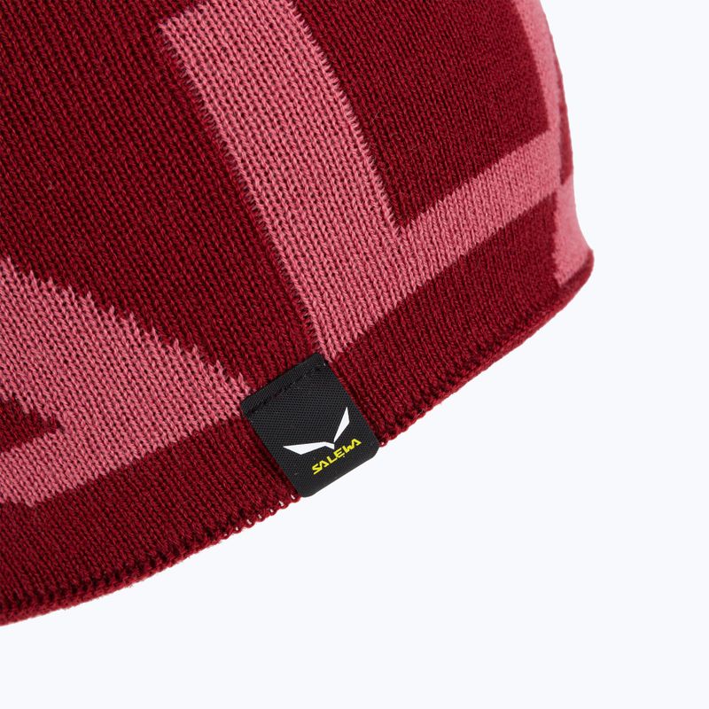 Salewa Antelao 2 berretto invernale reversibile in lana syrah/mauvemood 3