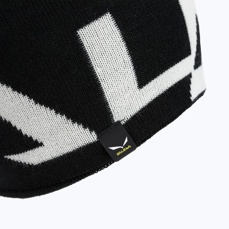 Salewa Antelao 2 Berretto invernale in lana reversibile nero/bianco 3