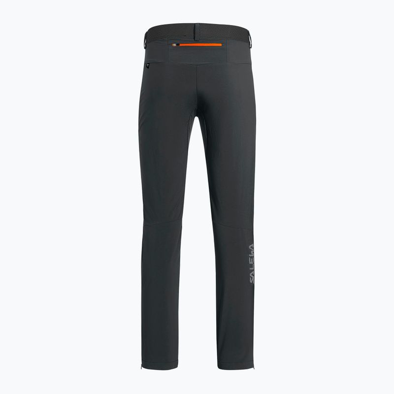 Pantaloni softshell da uomo Salewa Pedroc 3 DST onyx/arancio fluo 7