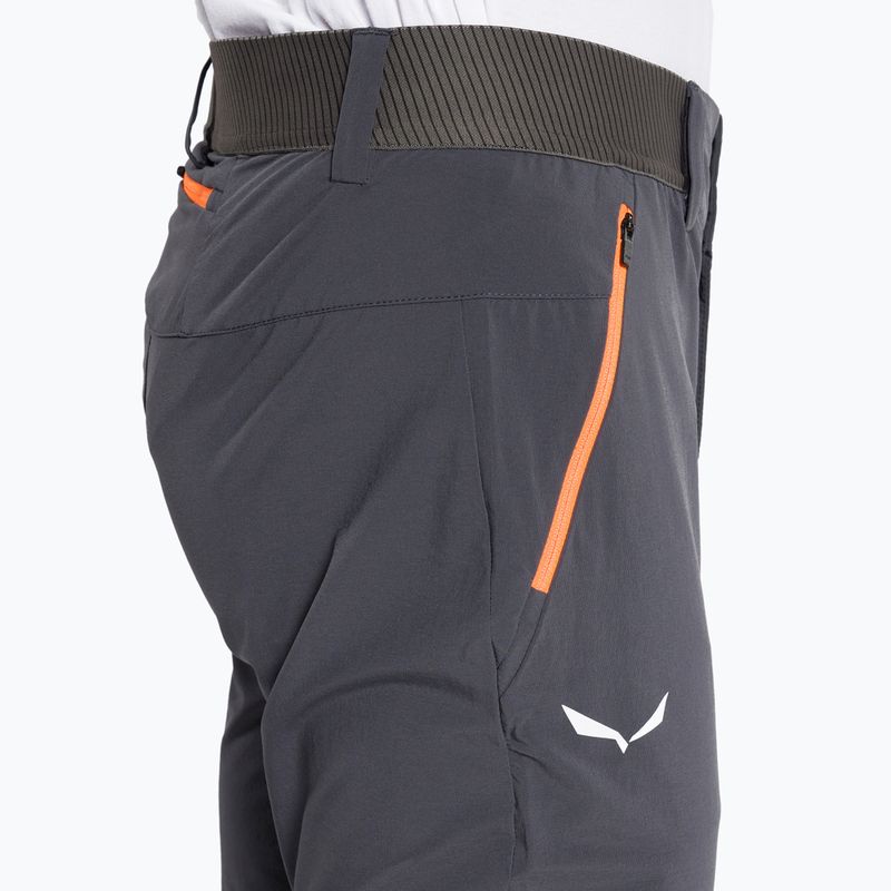 Pantaloni softshell da uomo Salewa Pedroc 3 DST onyx/arancio fluo 4
