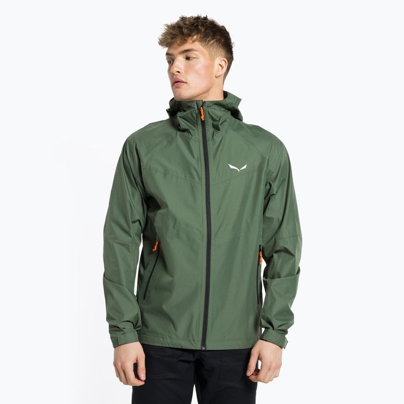 Salewa giacca da pioggia da uomo Puez Aqua 3 PTX timo/nero out