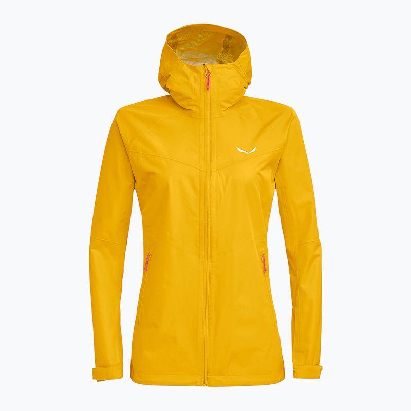 Giacca da pioggia Salewa da donna Puez Aqua 3 PTX oro