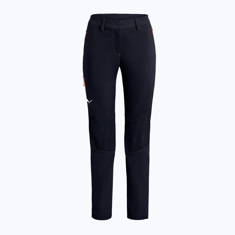 Pantaloni softshell da donna Salewa Puez Orval 2 DST blazer navy/corallo fluo 2