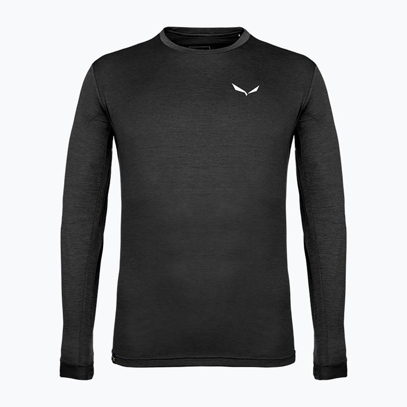 Maniche lunghe trekking da uomo Salewa Puez Melange Dry black out melange