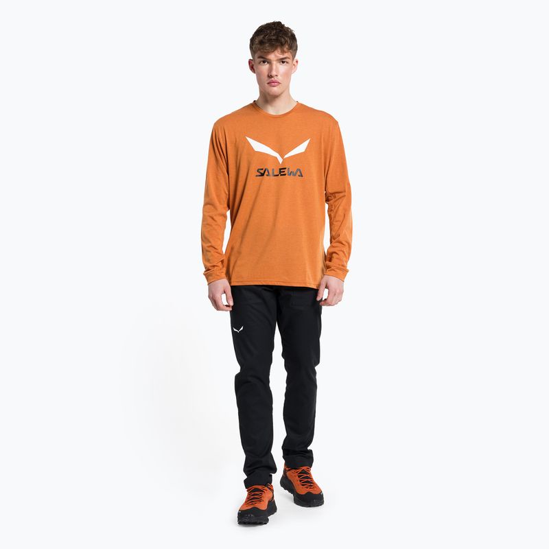 Manica lunga trekking da uomo Salewa Solidlogo Dry autunnale melange 2