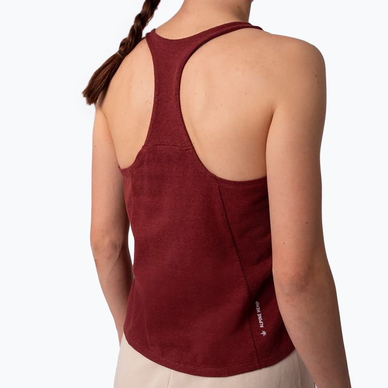 Salewa Lavaredo Hemp Crop Tank maglia da arrampicata donna syrah 4