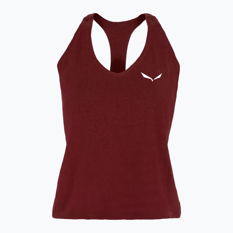 Salewa Lavaredo Hemp Crop Tank maglia da arrampicata donna syrah 5