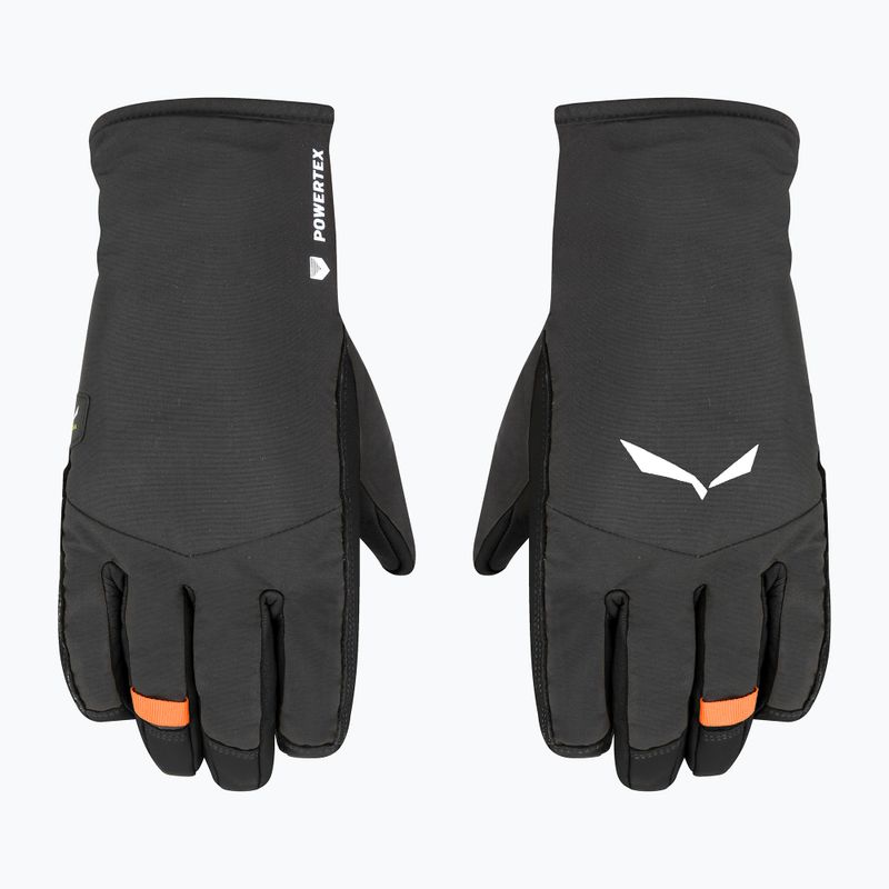 Guanti da alpinismo da uomo Salewa Ortles PTX/TWR nero/ nero/arancio fluo 6