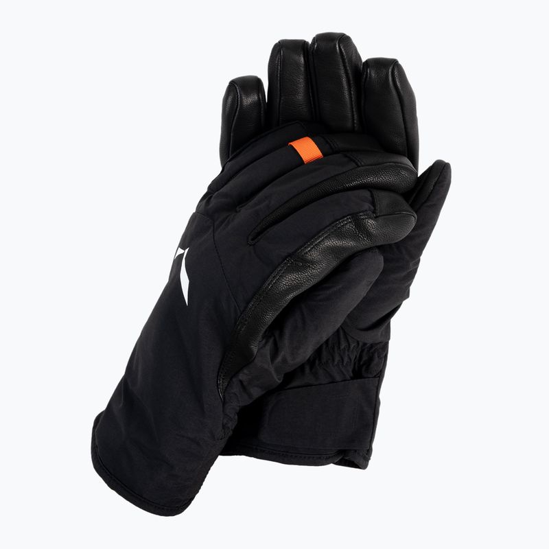 Guanti da alpinismo da uomo Salewa Ortles PTX/TWR nero/ nero/arancio fluo