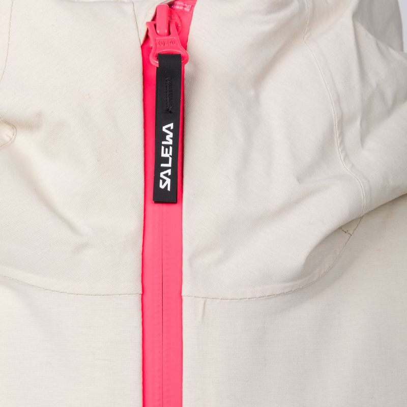 Giacca da sci Salewa Sella PTX/TWR da bambino, color avena/nero/fluo corallo 6