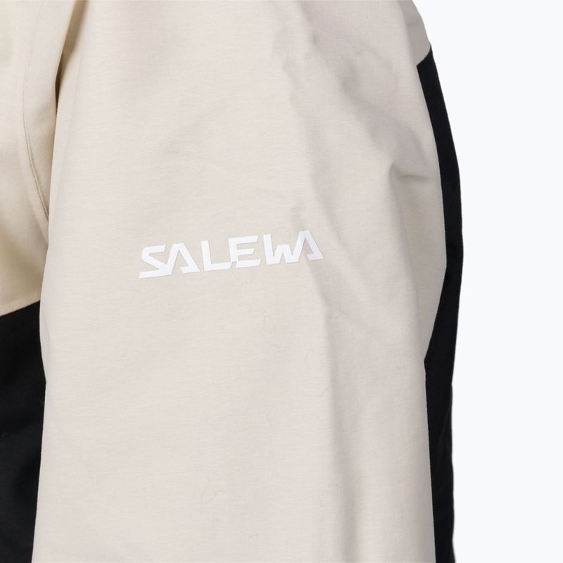 Giacca da sci Salewa Sella PTX/TWR da bambino, color avena/nero/fluo corallo 7