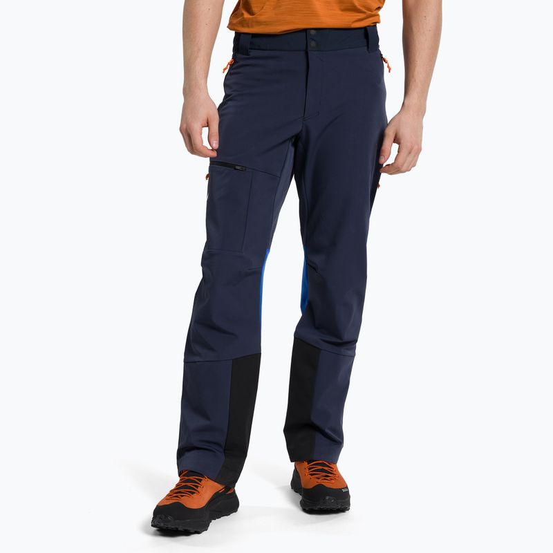 Pantaloni softshell Salewa Sella DST uomo blazer navy/elettrico