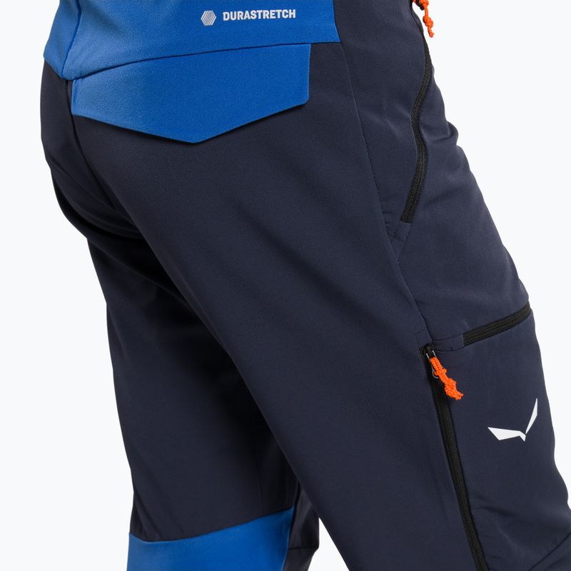 Pantaloni softshell Salewa Sella DST uomo blazer navy/elettrico 4