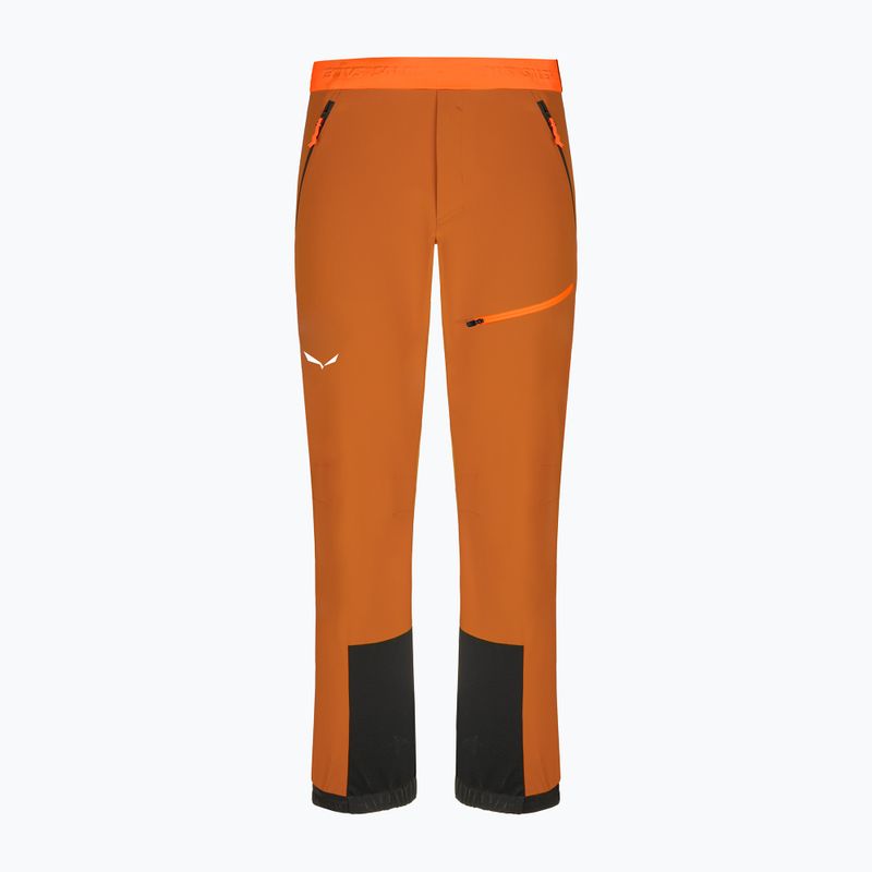 Pantaloni softshell Salewa da uomo Sella DST Lights autunno/nero/arancio fluo 5