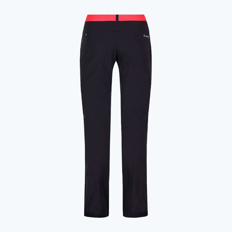 Pantaloni softshell Salewa da donna Sella DST Lights black out/fluo coral 2