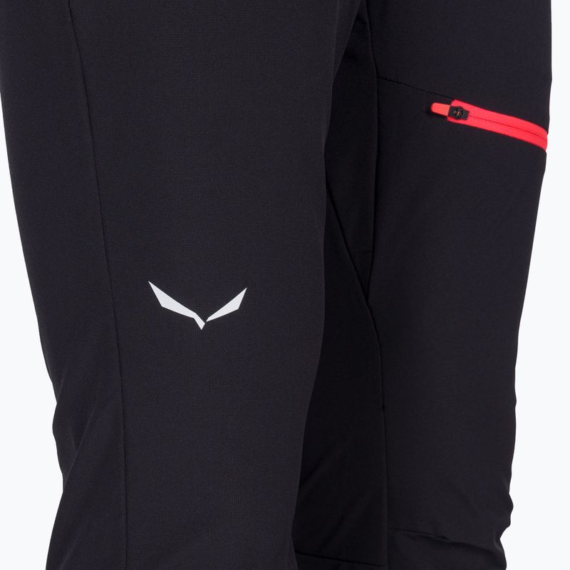 Pantaloni softshell Salewa da donna Sella DST Lights black out/fluo coral 4