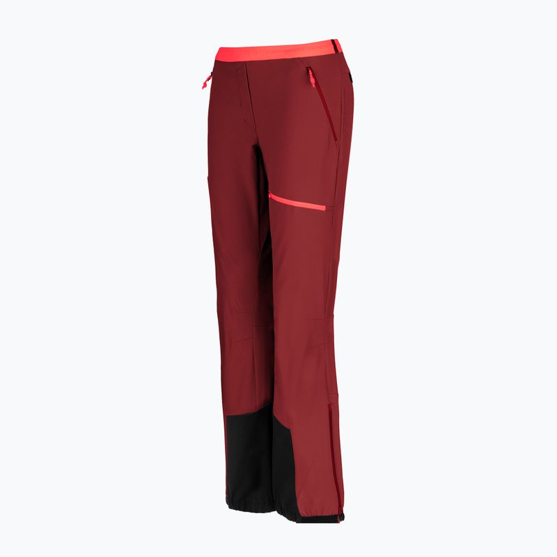 Pantaloni softshell Salewa da donna Sella DST Lights syrah/nero out/corallo fluo 5