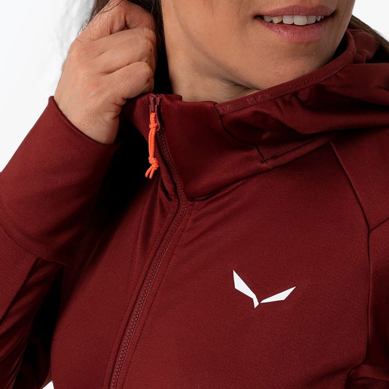 Felpa trekking donna Salewa Puez PL con cappuccio syrah 3