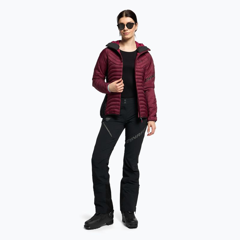 Giacca ibrida DYNAFIT Speed Insulation da donna con cappuccio rosso barbabietola 2