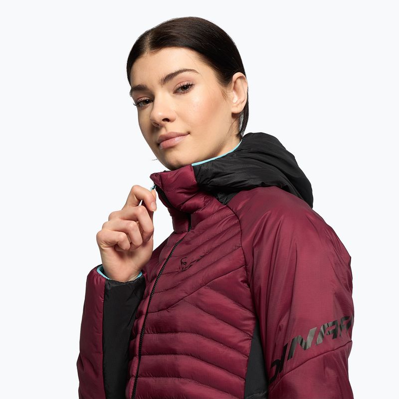 Giacca ibrida DYNAFIT Speed Insulation da donna con cappuccio rosso barbabietola 6