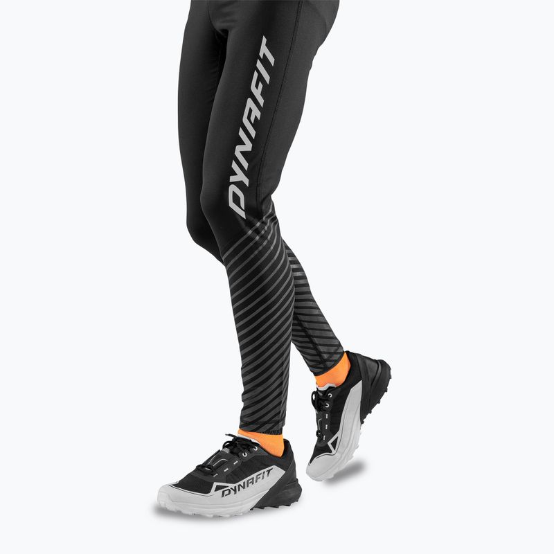 Leggings da corsa da uomo DYNAFIT riflettente nero out 3