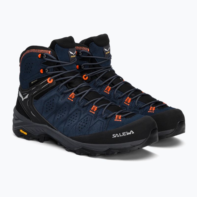 Scarponi da trekking da uomo Salewa Alp Trainer 2 Mid GTX dark denim/arancio fluo 4