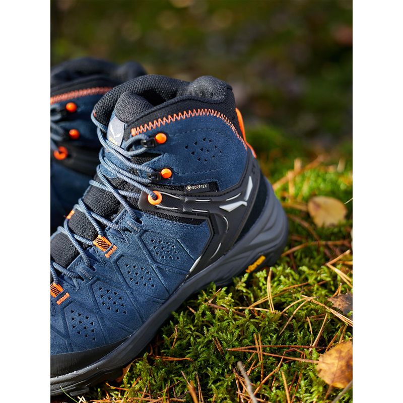 Scarponi da trekking da uomo Salewa Alp Trainer 2 Mid GTX dark denim/arancio fluo 11