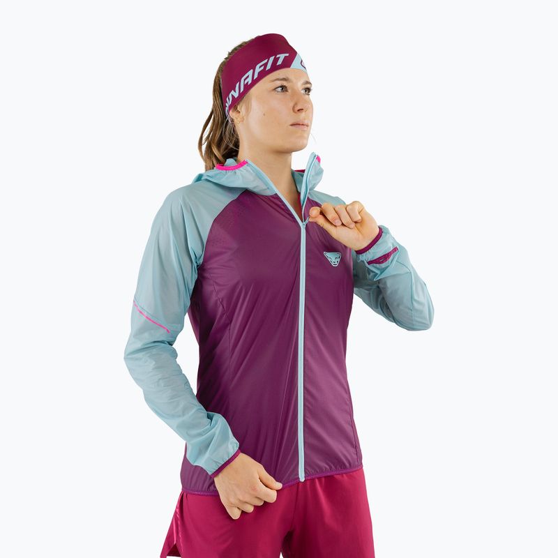 Giacca da corsa DYNAFIT Alpine Wind 2 da donna, blu marino/rosso barbabietola 3