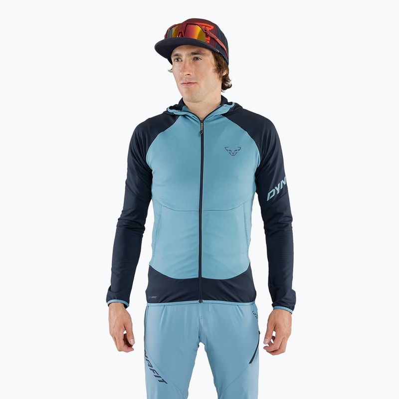 Felpa con cappuccio DYNAFIT Transalper Light Polartec da uomo, blu mirtillo, blu tempesta