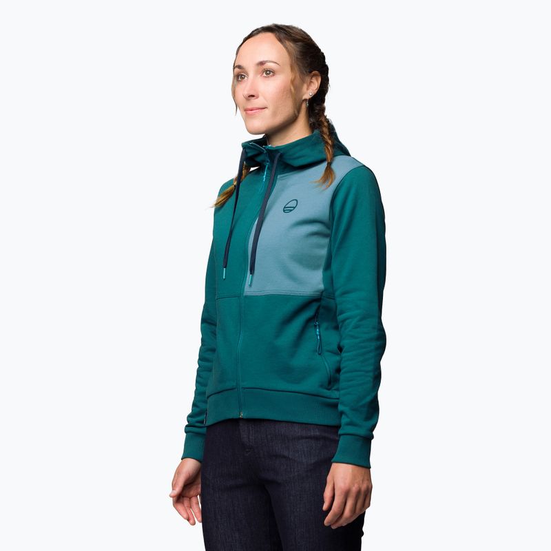 Felpa da arrampicata Wild Country Flow 2 Hoody donna, petrolio/3370 3