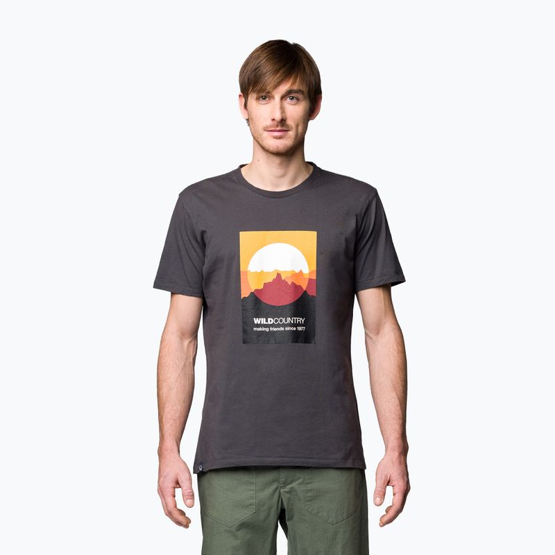 Maglietta da arrampicata da uomo Wild Country Heritage onyx