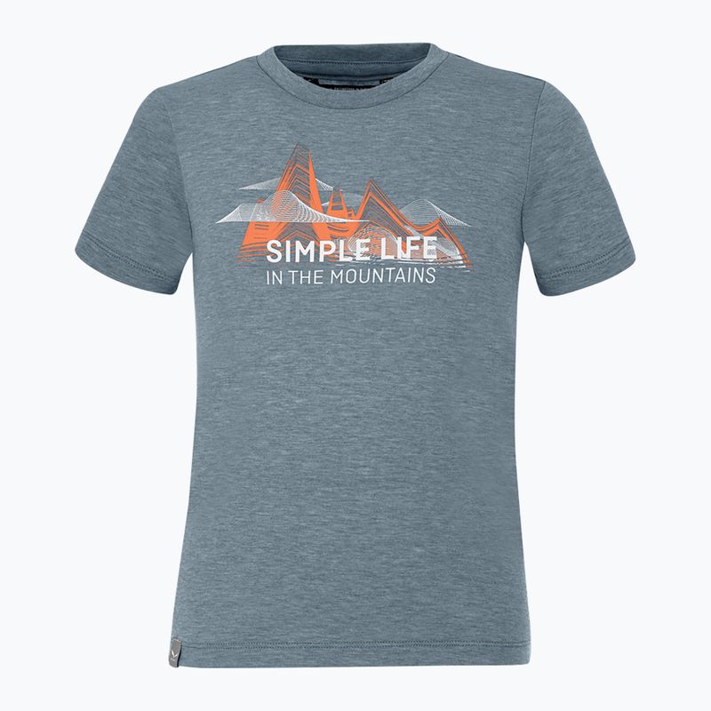 Maglietta da trekking per bambini Salewa Simple Life Dry java blu melange
